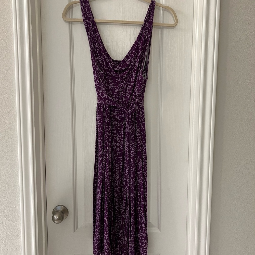 Liz Lange maternity purple dress nursing friendly